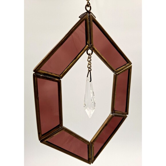 Via Vermont Amethyst Octagon Shape Suncatcher With Swarovski Crystal Prism - Picture 4 of 8
